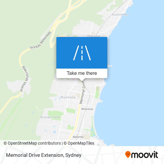 Mapa Memorial Drive Extension