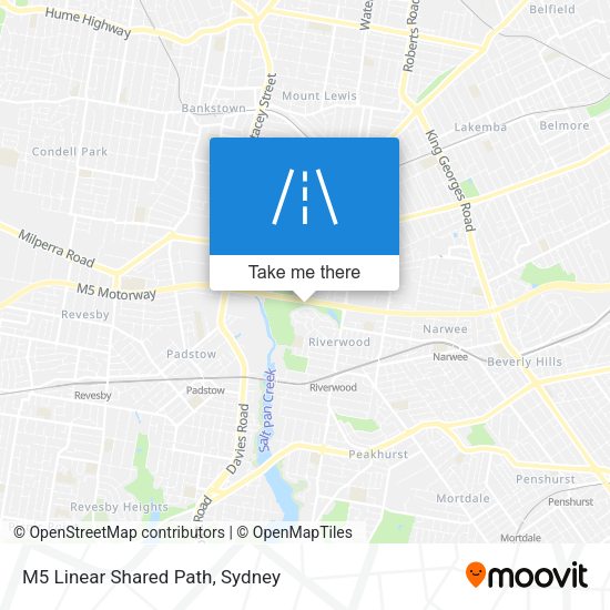 M5 Linear Shared Path map