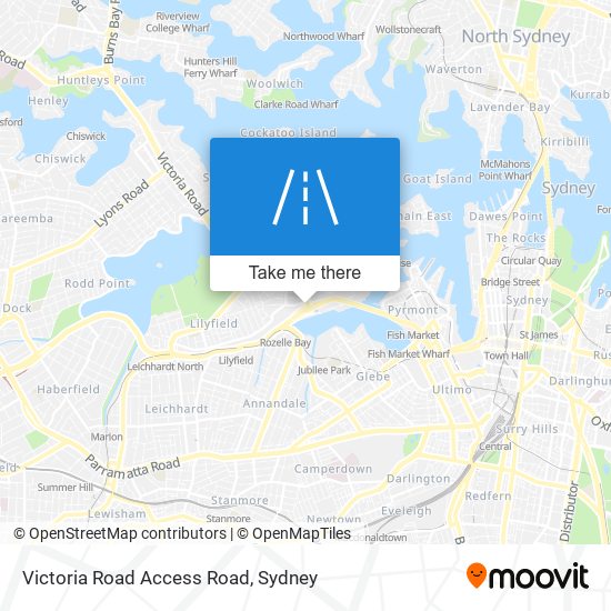 Mapa Victoria Road Access Road