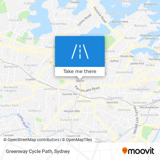 Greenway Cycle Path map