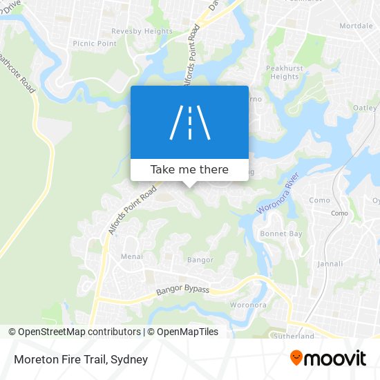 Moreton Fire Trail map