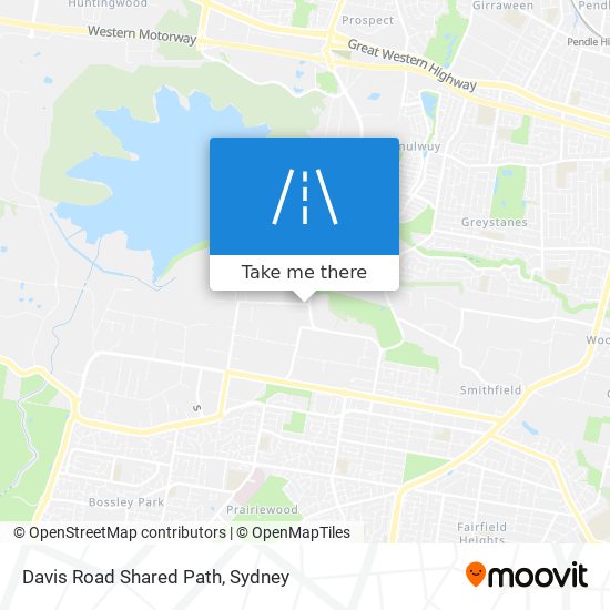 Mapa Davis Road Shared Path