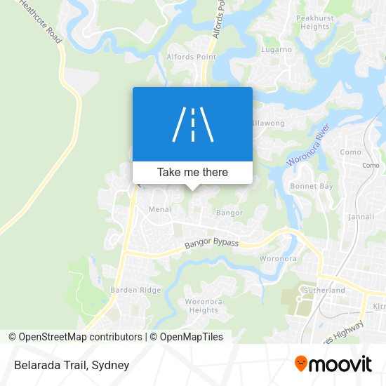 Belarada Trail map