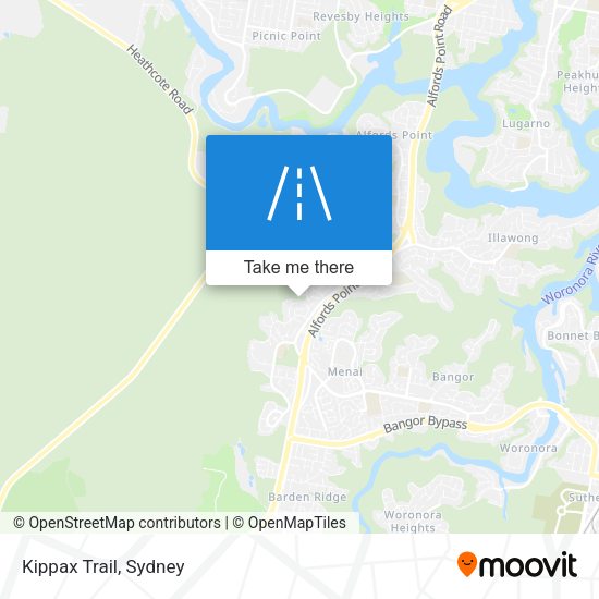 Kippax Trail map