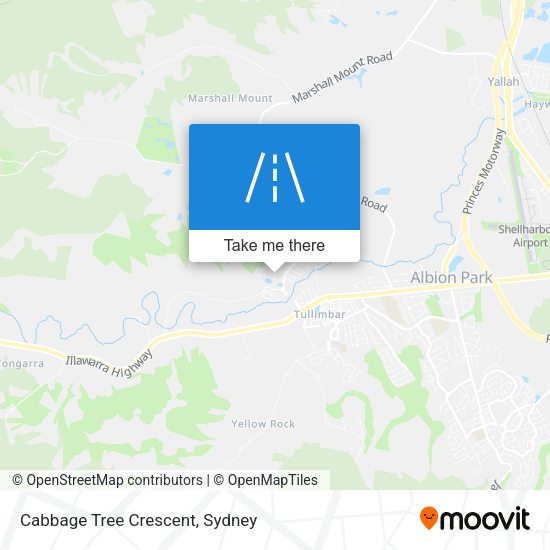 Cabbage Tree Crescent map