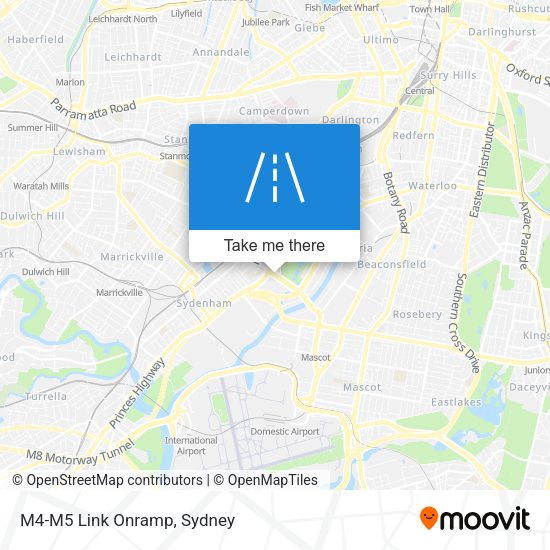 M4-M5 Link Onramp map