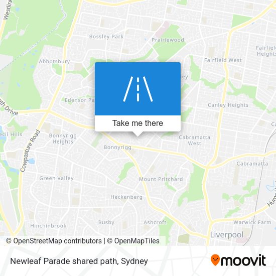 Newleaf Parade shared path map