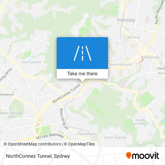 NorthConnex Tunnel map