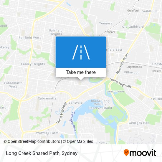 Long Creek Shared Path map