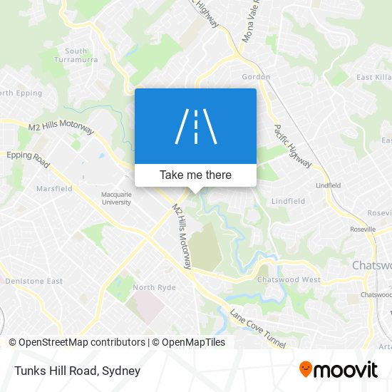 Mapa Tunks Hill Road