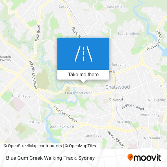 Blue Gum Creek Walking Track map