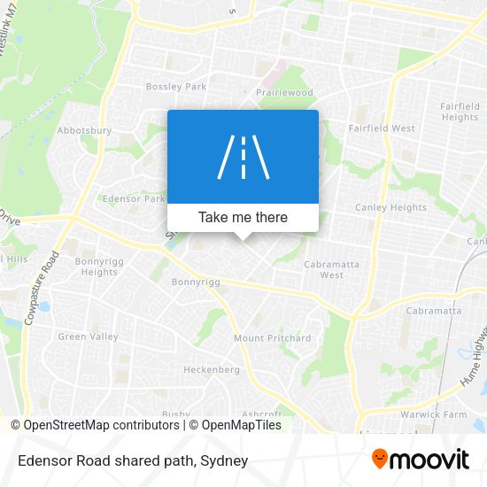 Edensor Road shared path map