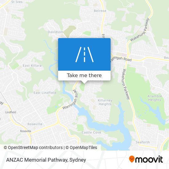 ANZAC Memorial Pathway map