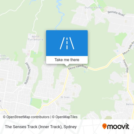 The Senses Track (Inner Track) map