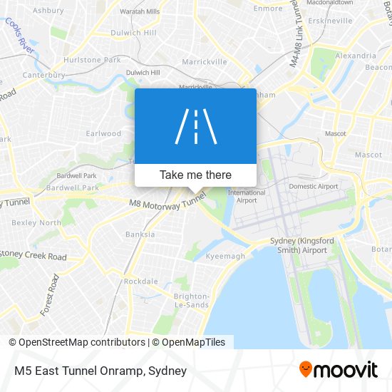 M5 East Tunnel Onramp map