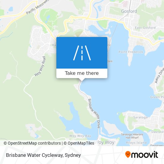 Mapa Brisbane Water Cycleway