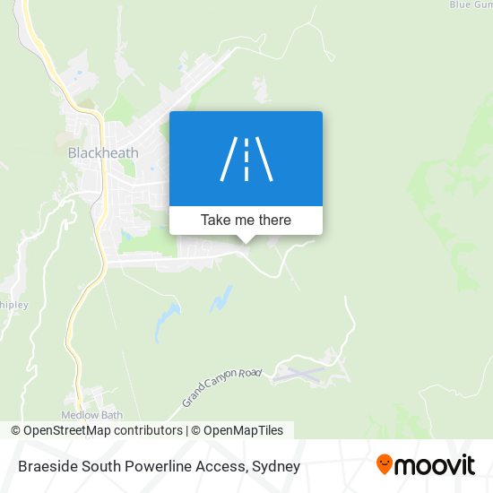 Mapa Braeside South Powerline Access