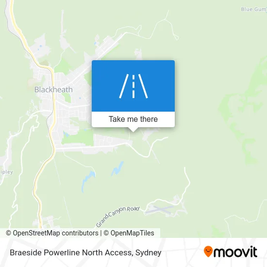 Mapa Braeside Powerline North Access