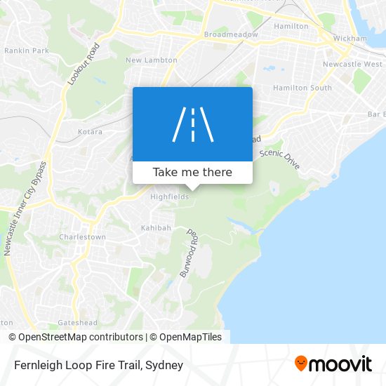 Fernleigh Loop Fire Trail map