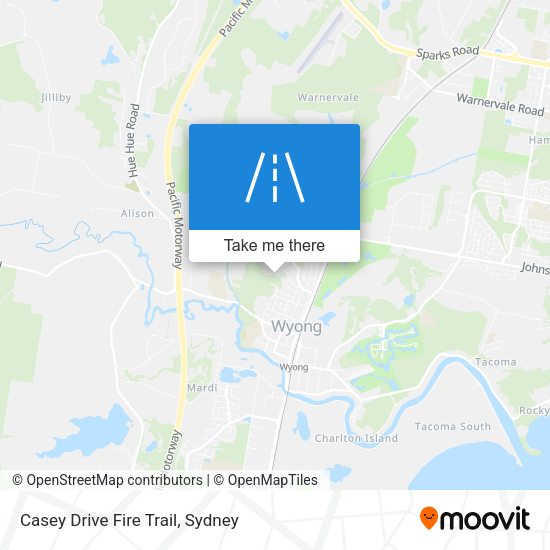 Casey Drive Fire Trail map