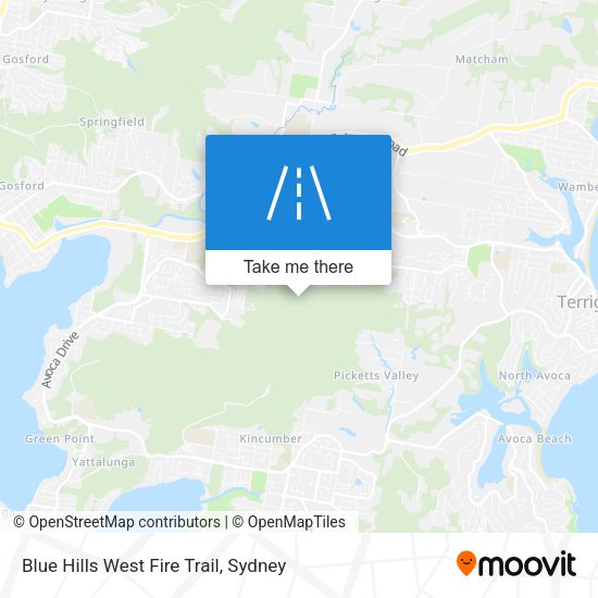Blue Hills West Fire Trail map