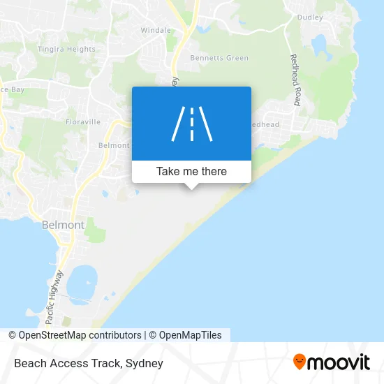 Mapa Beach Access Track