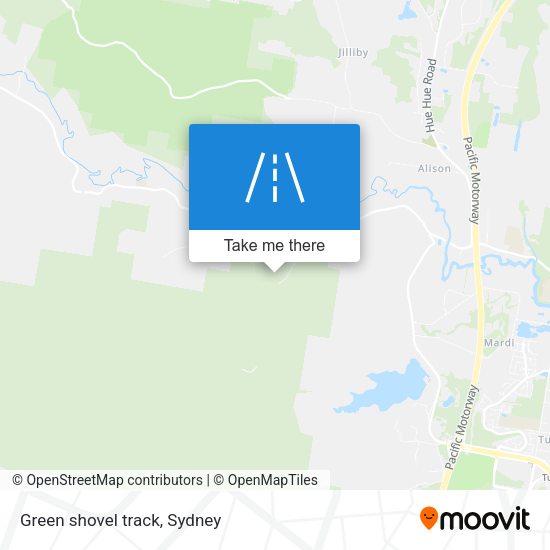 Green shovel track map