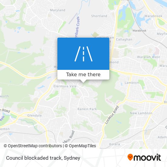 Council blockaded track map