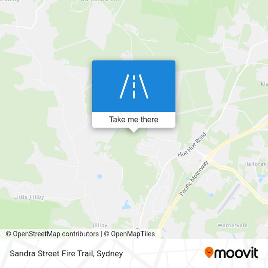Sandra Street Fire Trail map