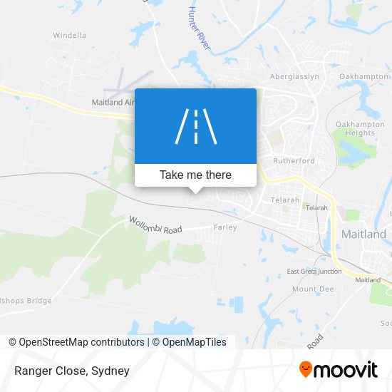 Ranger Close map