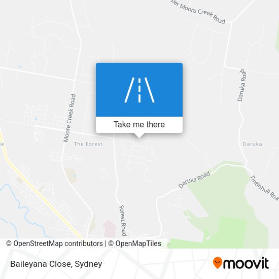 Baileyana Close map