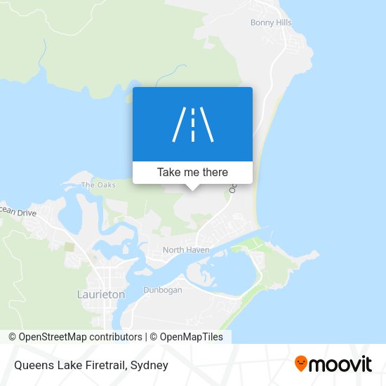 Queens Lake Firetrail map