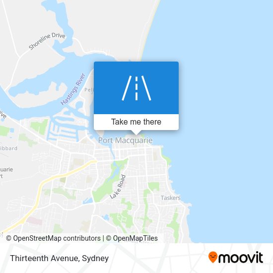 Thirteenth Avenue map
