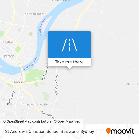 St Andrew's Christian School Bus Zone map