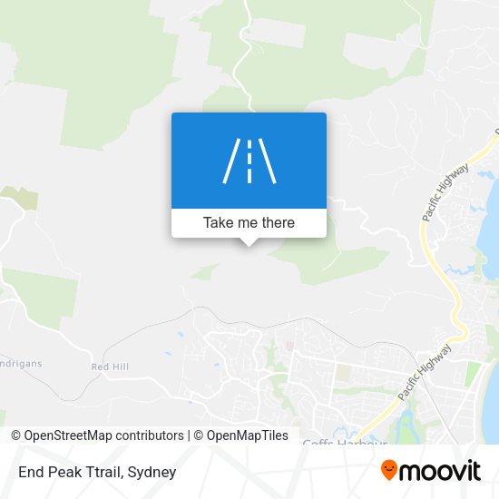 End Peak Ttrail map