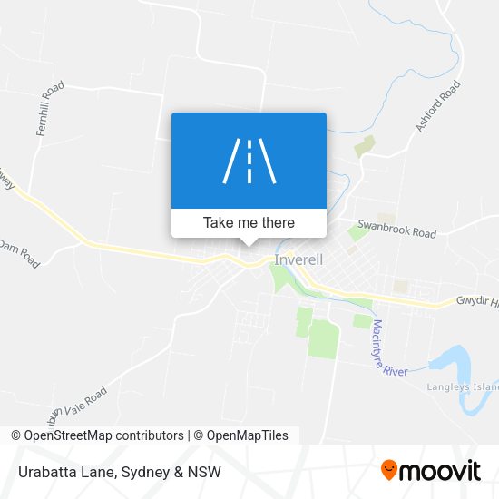 Urabatta Lane map