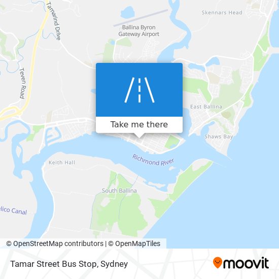 Tamar Street Bus Stop map