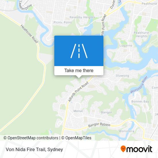 Von Nida Fire Trail map