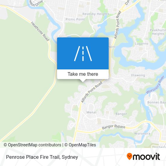 Penrose Place Fire Trail map