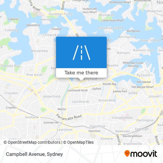 Mapa Campbell Avenue