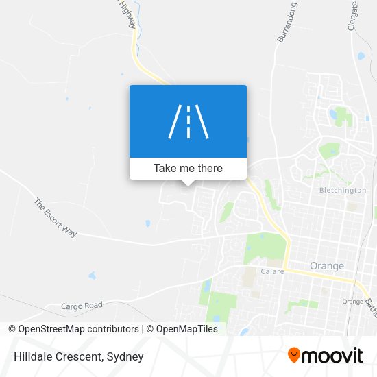 Hilldale Crescent map