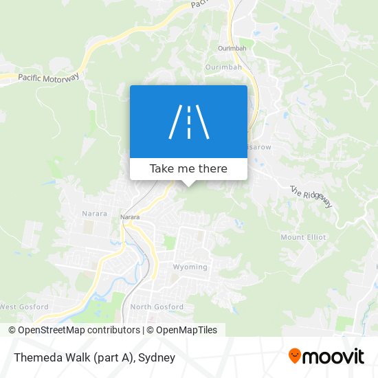 Mapa Themeda Walk (part A)
