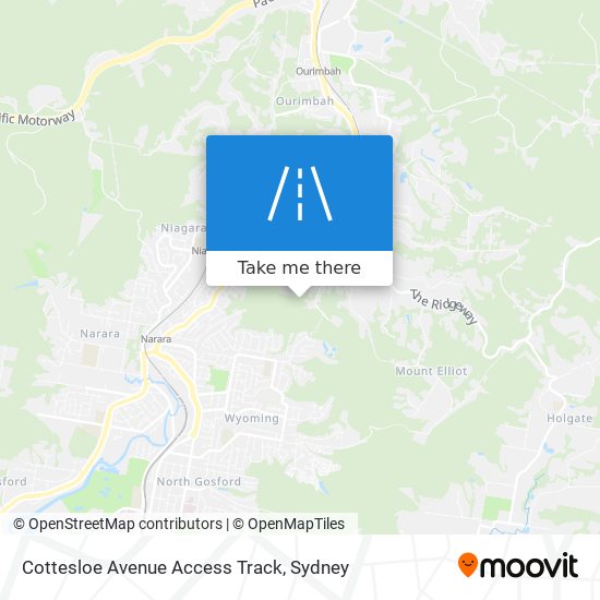 Cottesloe Avenue Access Track map