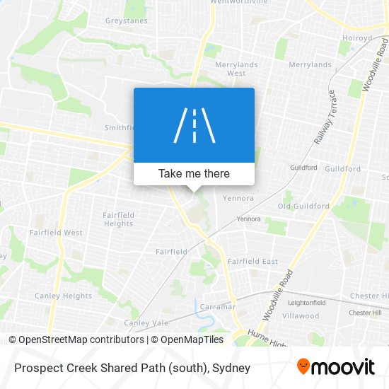 Mapa Prospect Creek Shared Path (south)