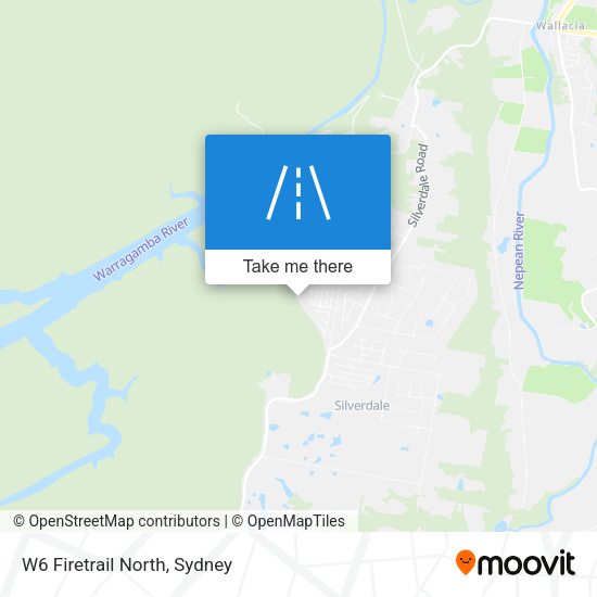 W6 Firetrail North map