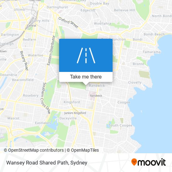 Wansey Road Shared Path map