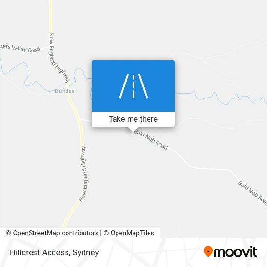 Mapa Hillcrest Access