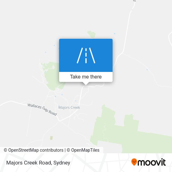 Majors Creek Road map