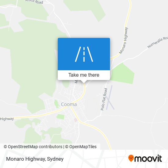 Monaro Highway map