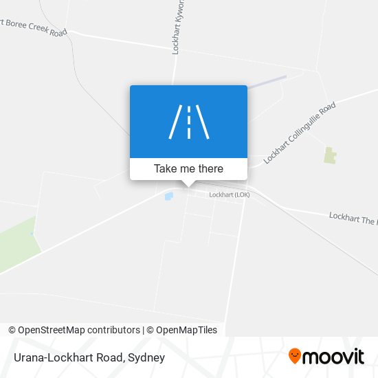 Mapa Urana-Lockhart Road